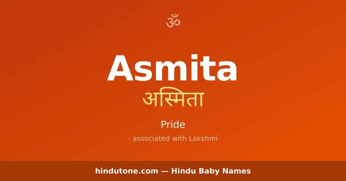 Asmita — Hindu Girl Names with A