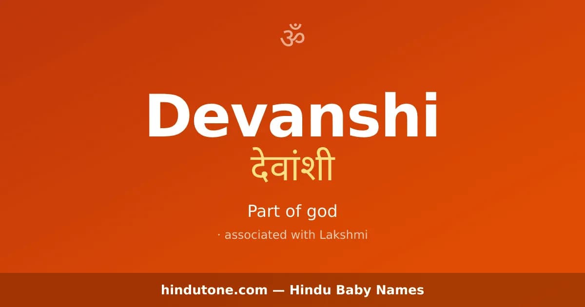 Devanshi — Hindu Girl Names with D
