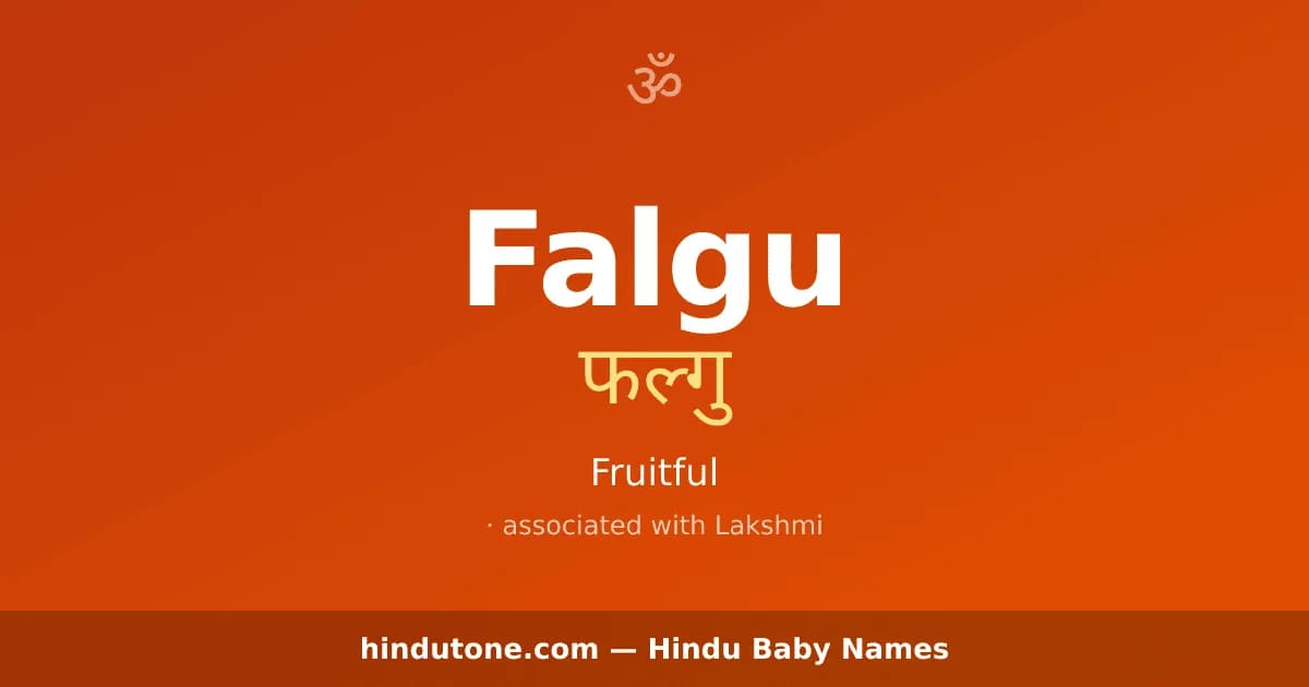 Falgu — Hindu Girl Names with F