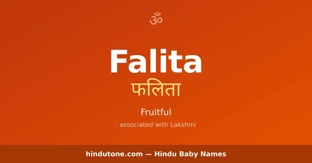 Falita — Hindu Girl Names with F
