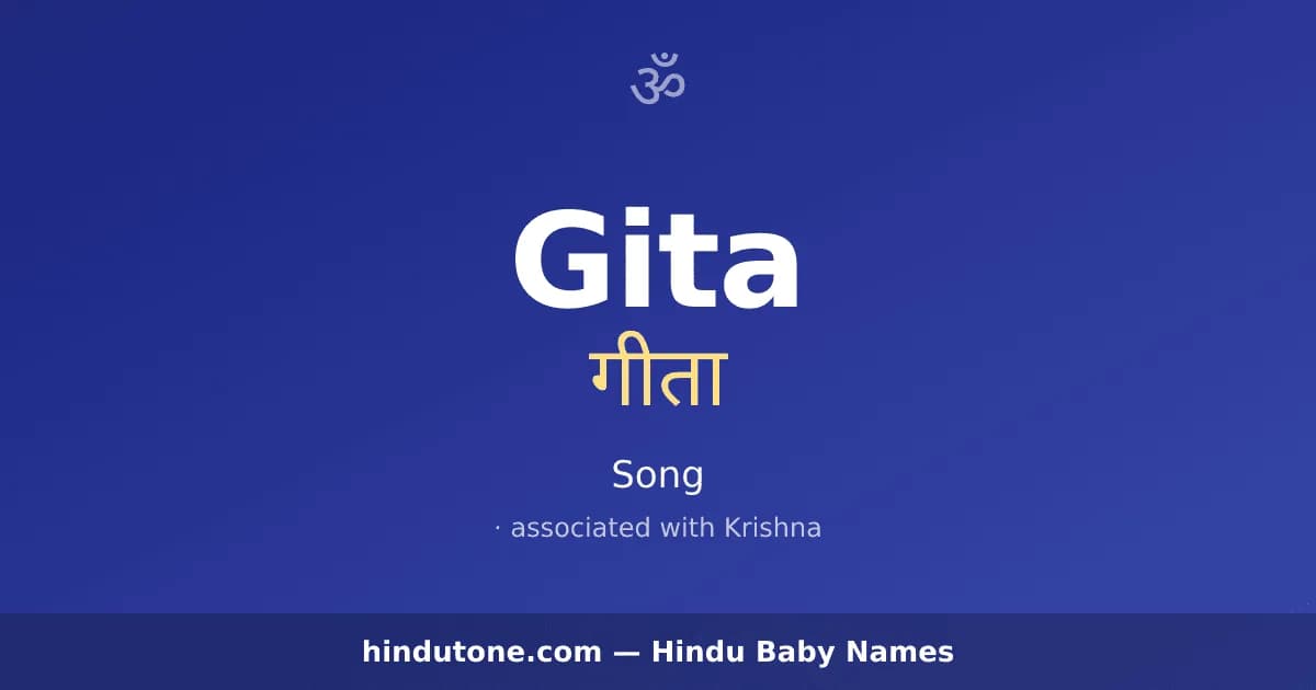 Gita — Hindu Girl Names with G