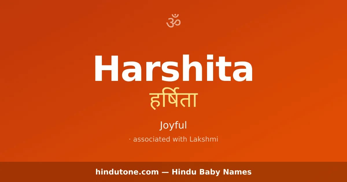 Harshita — Hindu Girl Names with H