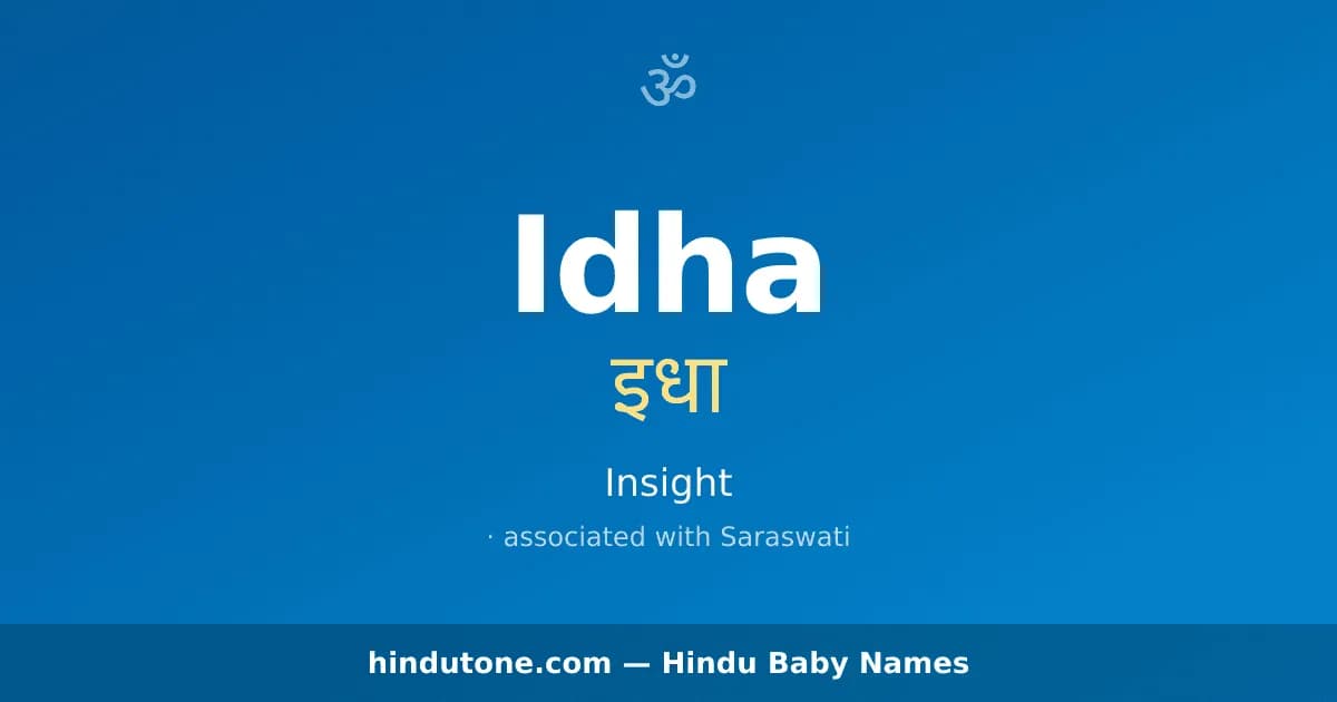 Idha — Hindu Girl Names with I