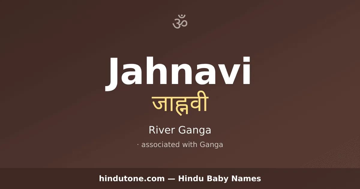 Jahnavi — Hindu Girl Names with J