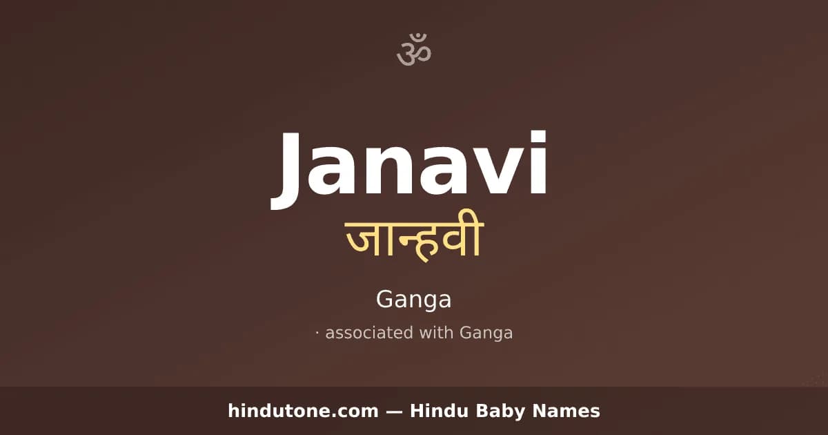 Janavi — Hindu Girl Names with J