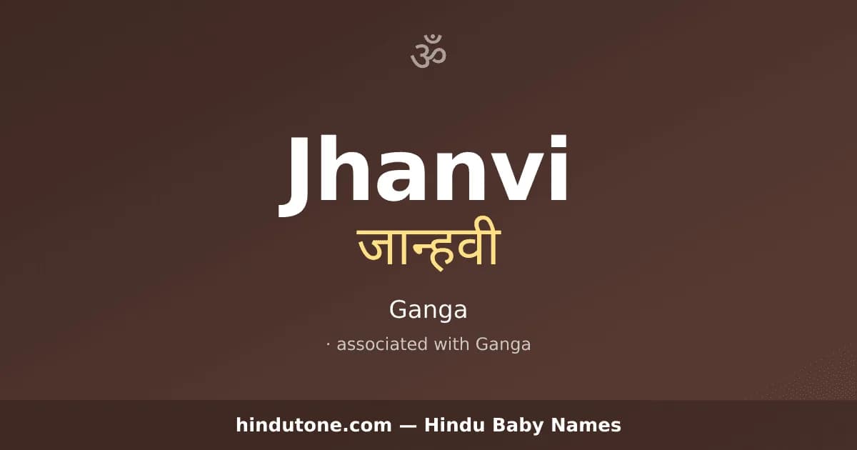 Jhanvi — Hindu Girl Names with J