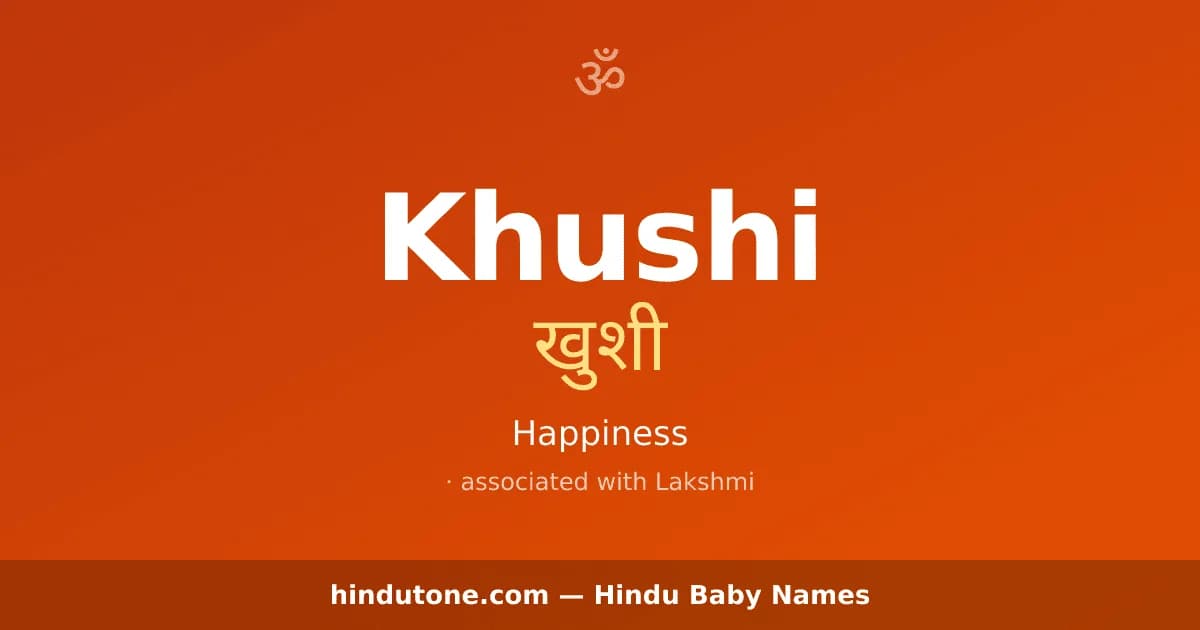 Khushi — Hindu Girl Names with K