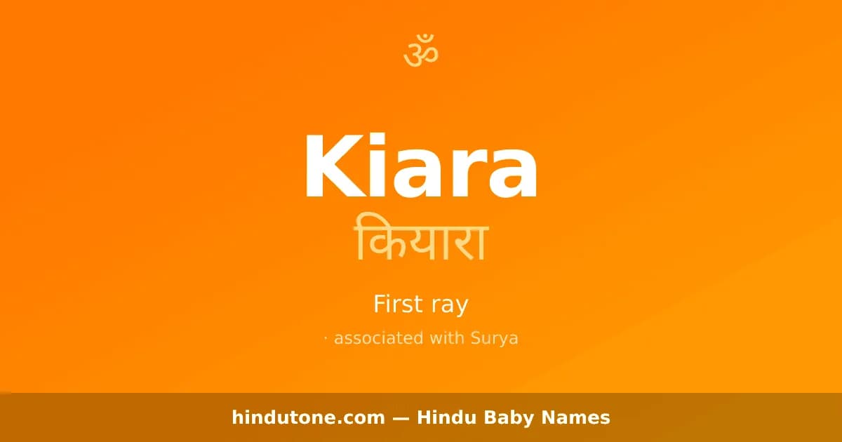 Kiara — Hindu Girl Names with K