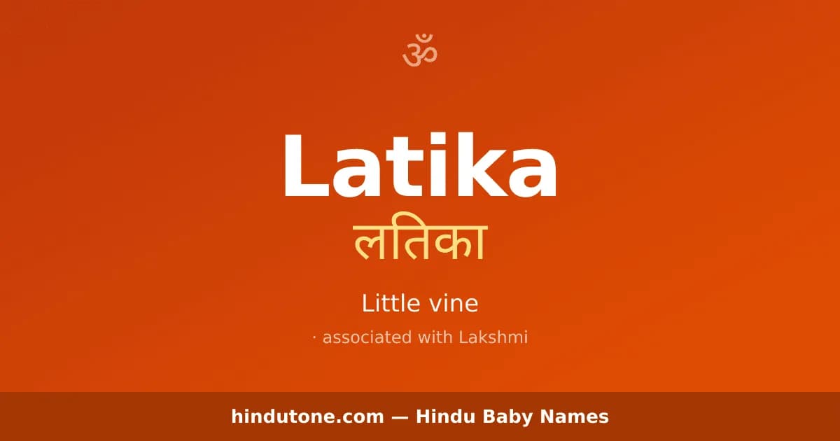 Latika — Hindu Girl Names with L