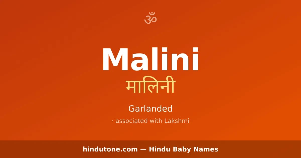 Malini — Hindu Girl Names with M