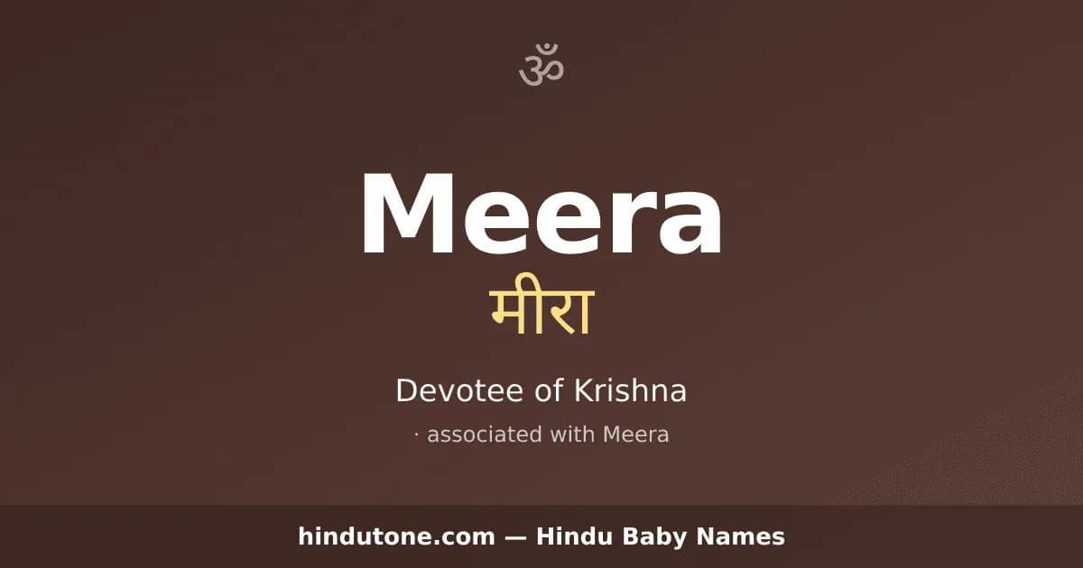 Meera — Hindu Girl Names with M