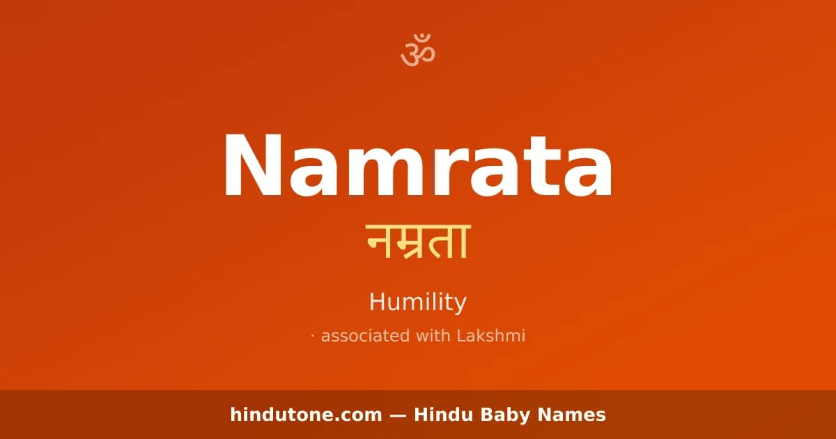 Namrata — Hindu Girl Names with N