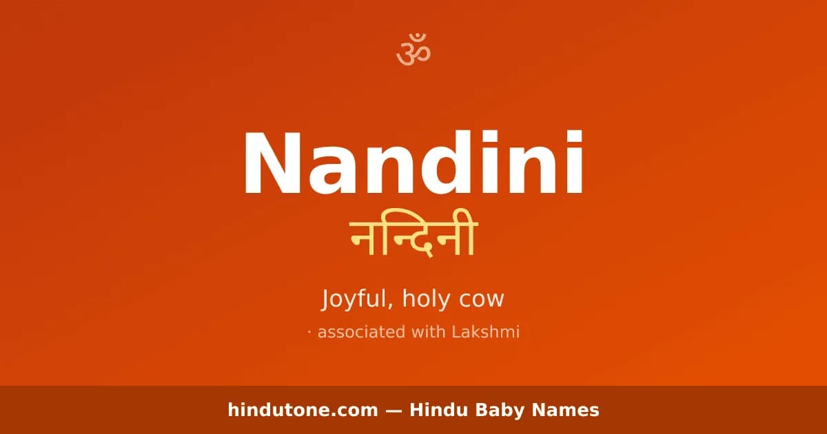 Nandini — Hindu Girl Names with N