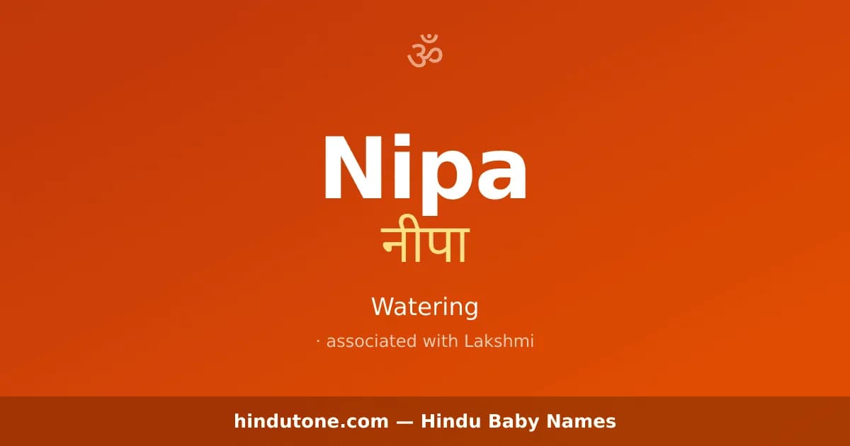 Nipa — Hindu Girl Names with N