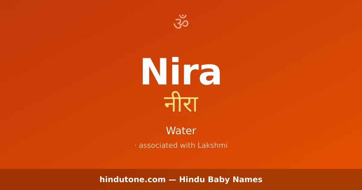 Nira — Hindu Girl Names with N