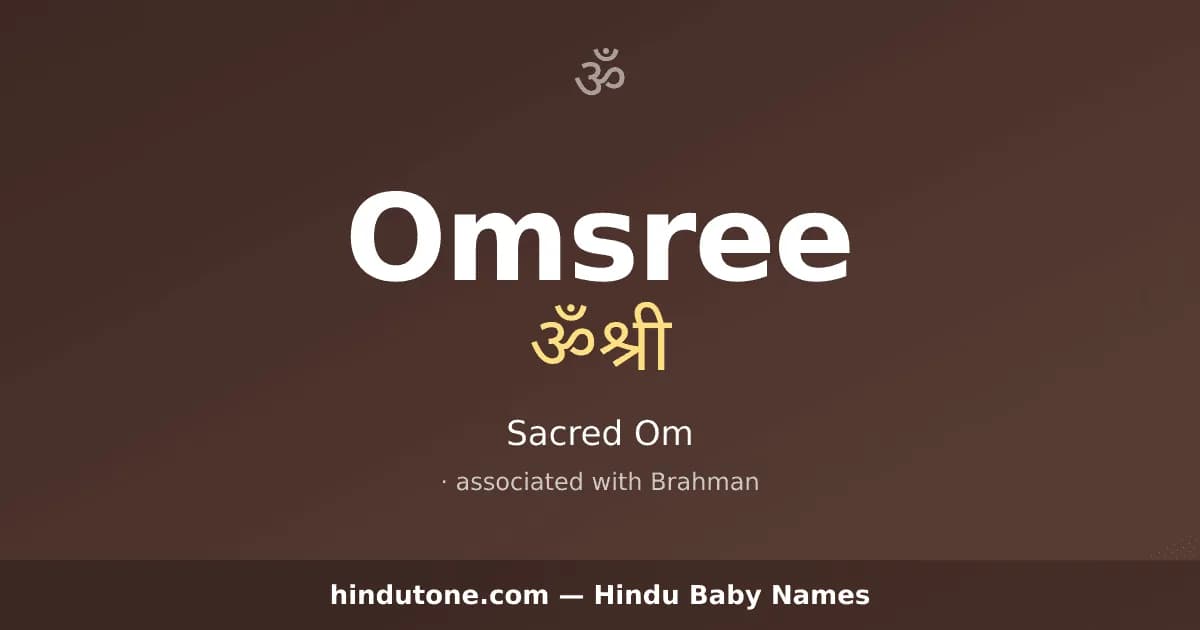 Omsree — Hindu Girl Names with O