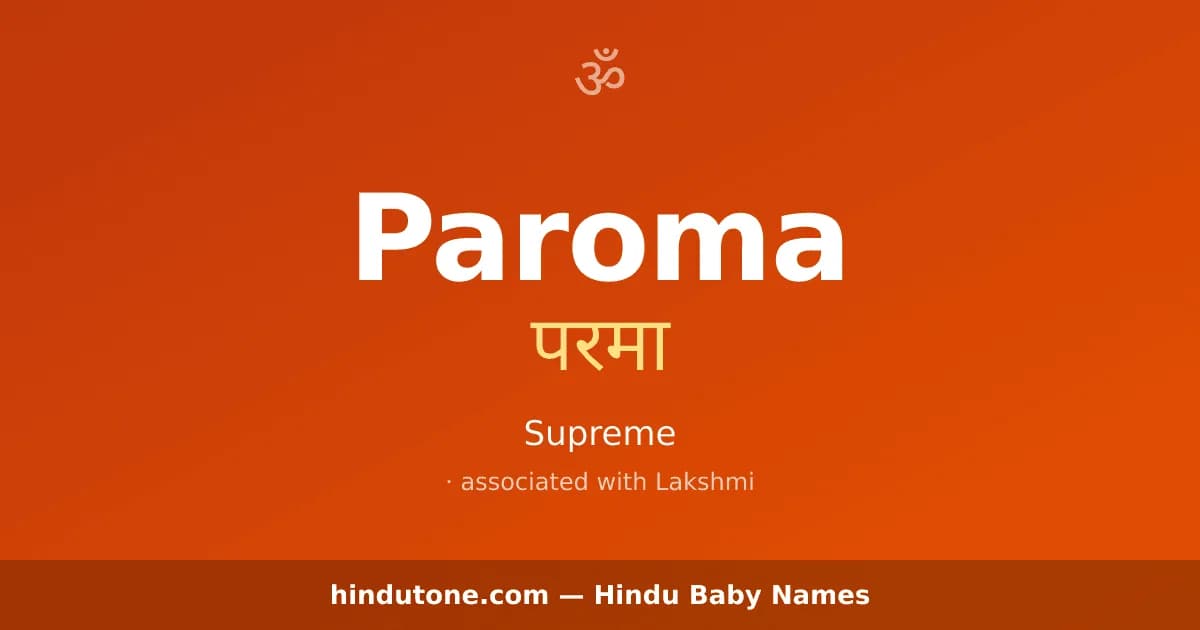 Paroma — Hindu Girl Names with P