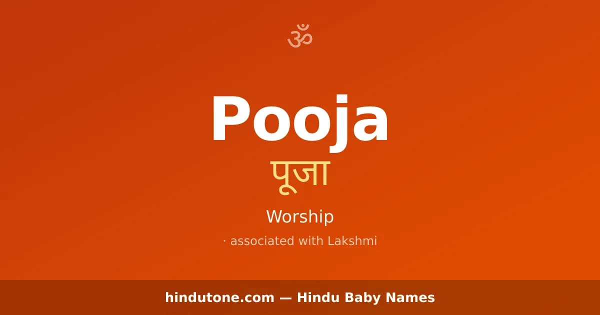 Pooja — Hindu Girl Names with P