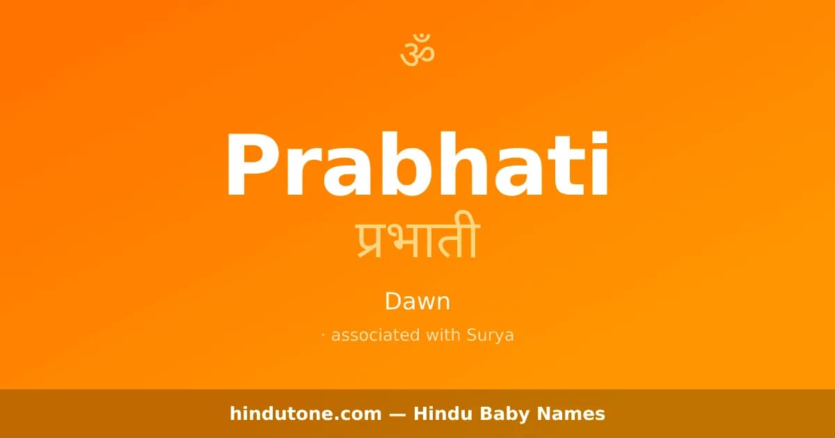 Prabhati — Hindu Girl Names with P