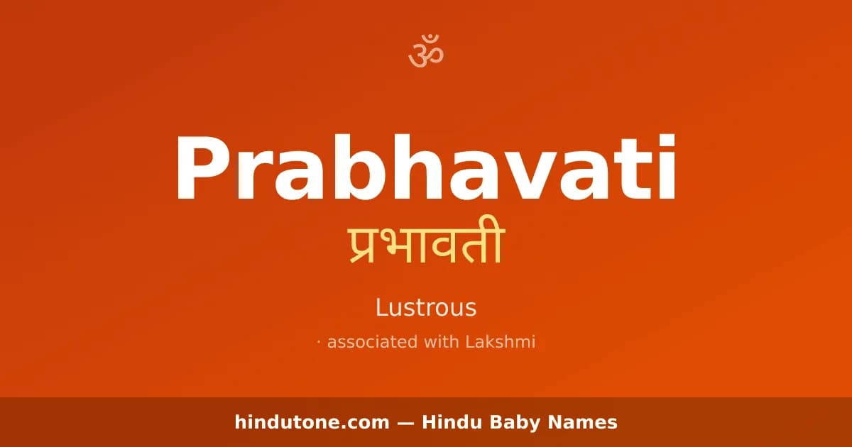 Prabhavati — Hindu Girl Names with P