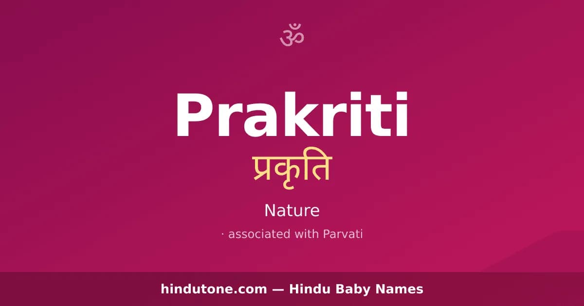 Prakriti — Hindu Girl Names with P