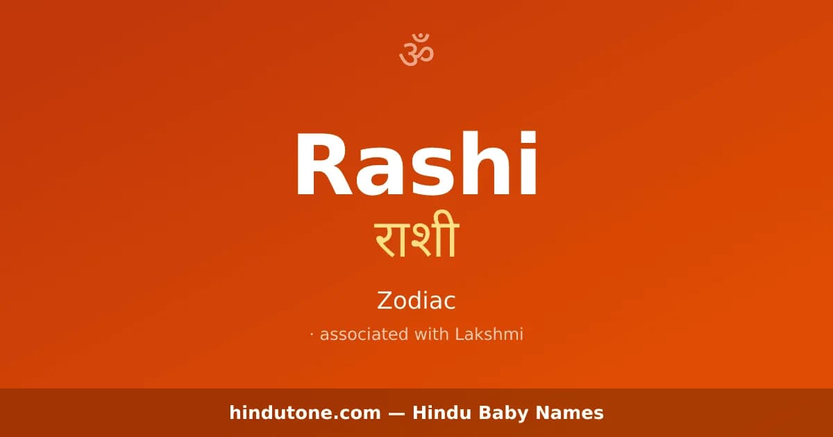 Rashi — Hindu Girl Names with R