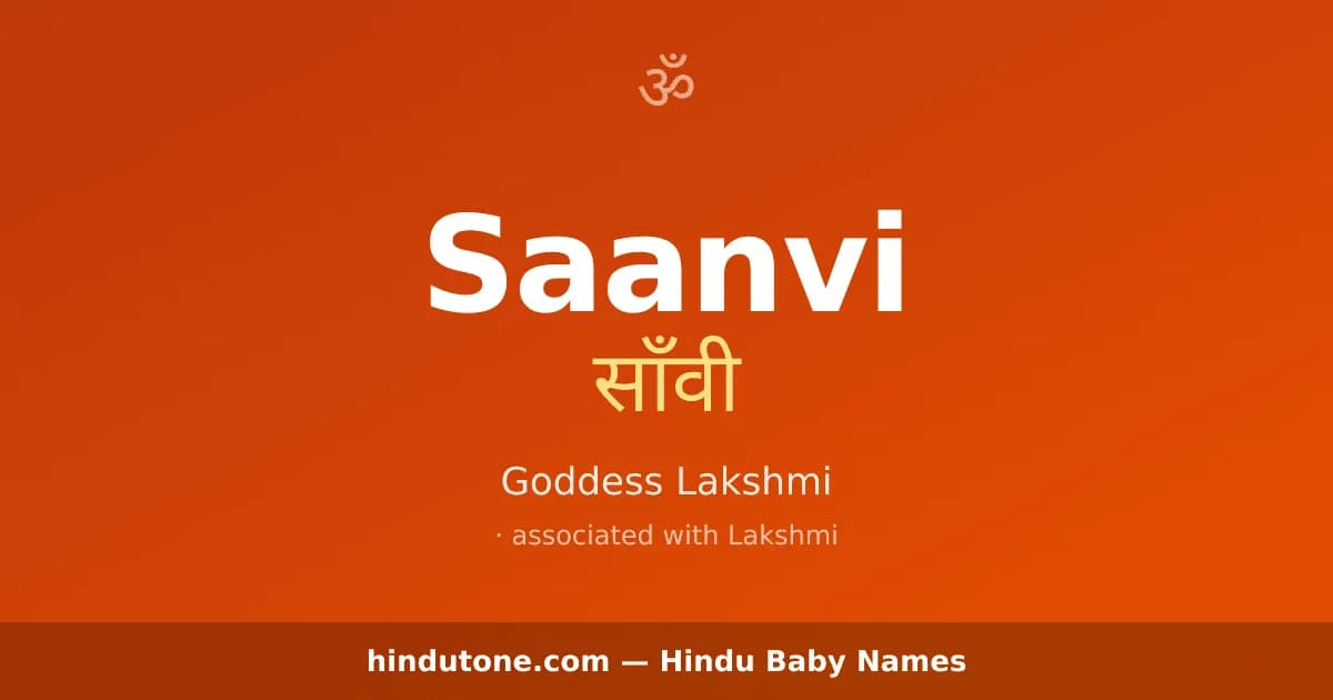 Saanvi — Hindu Girl Names with S
