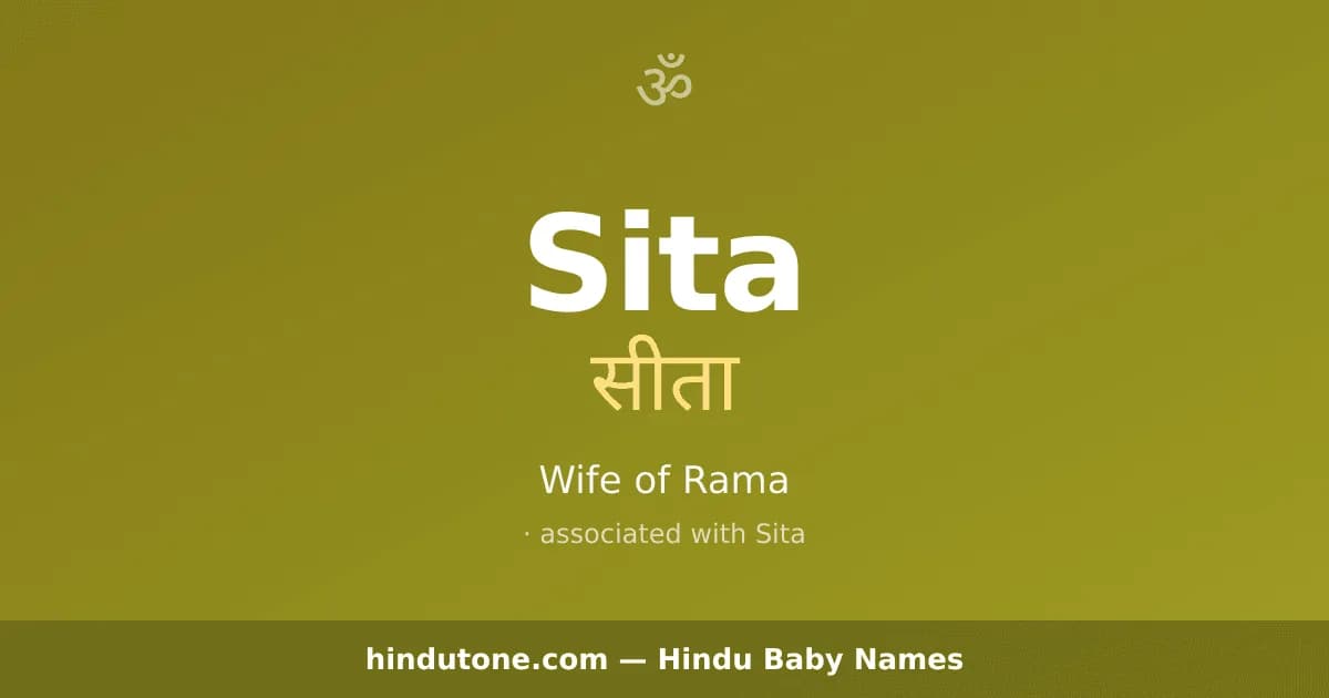 Sita — Hindu Girl Names with S