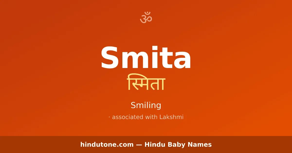 Smita — Hindu Girl Names with S