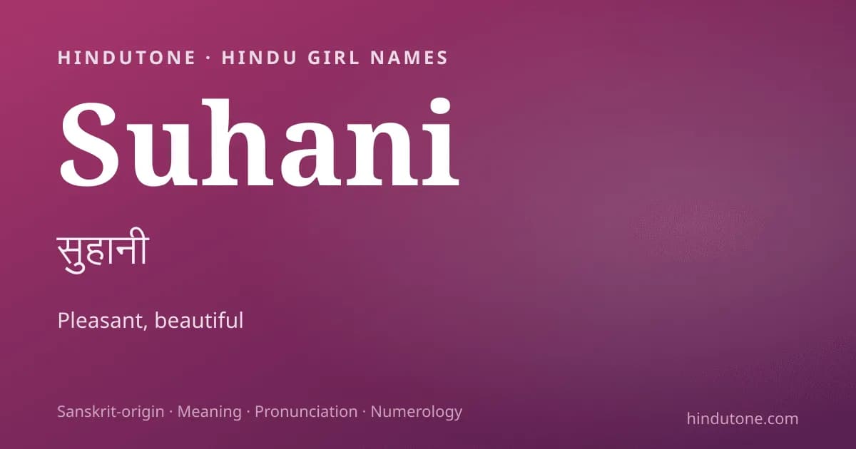 Suhani — Hindu Girl Names with S