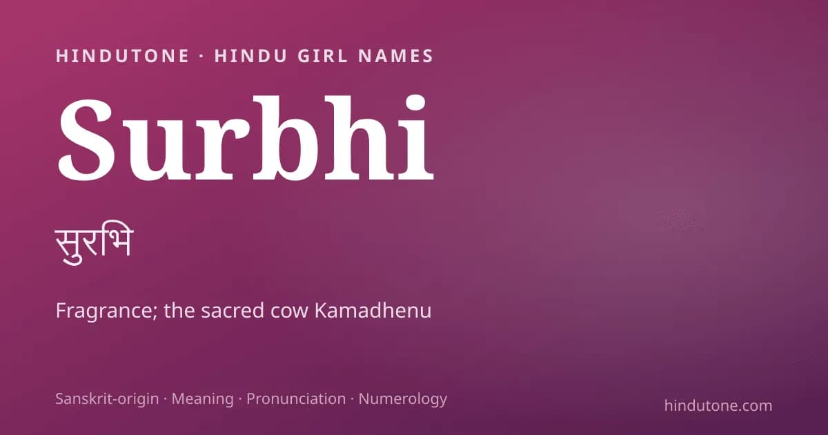 Surbhi — Hindu Girl Names with S