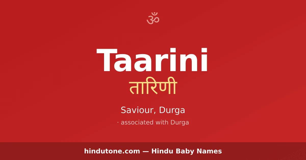 Taarini — Hindu Girl Names with T