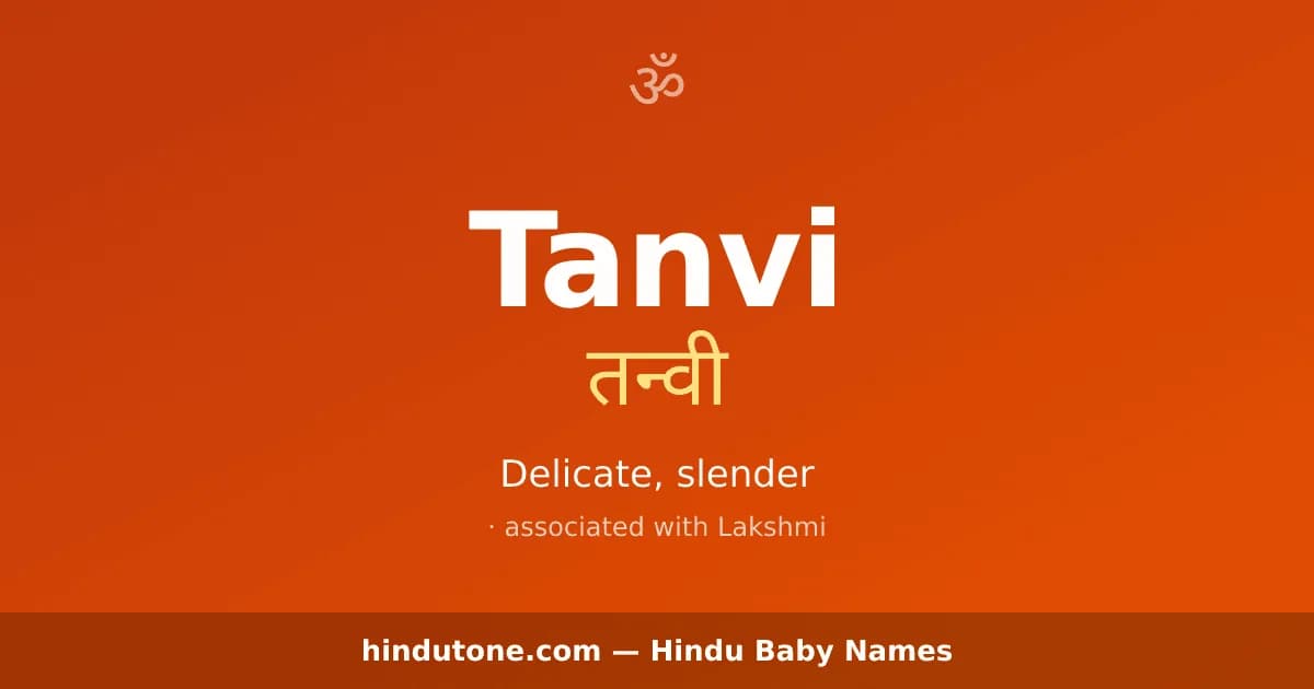 Tanvi — Hindu Girl Names with T