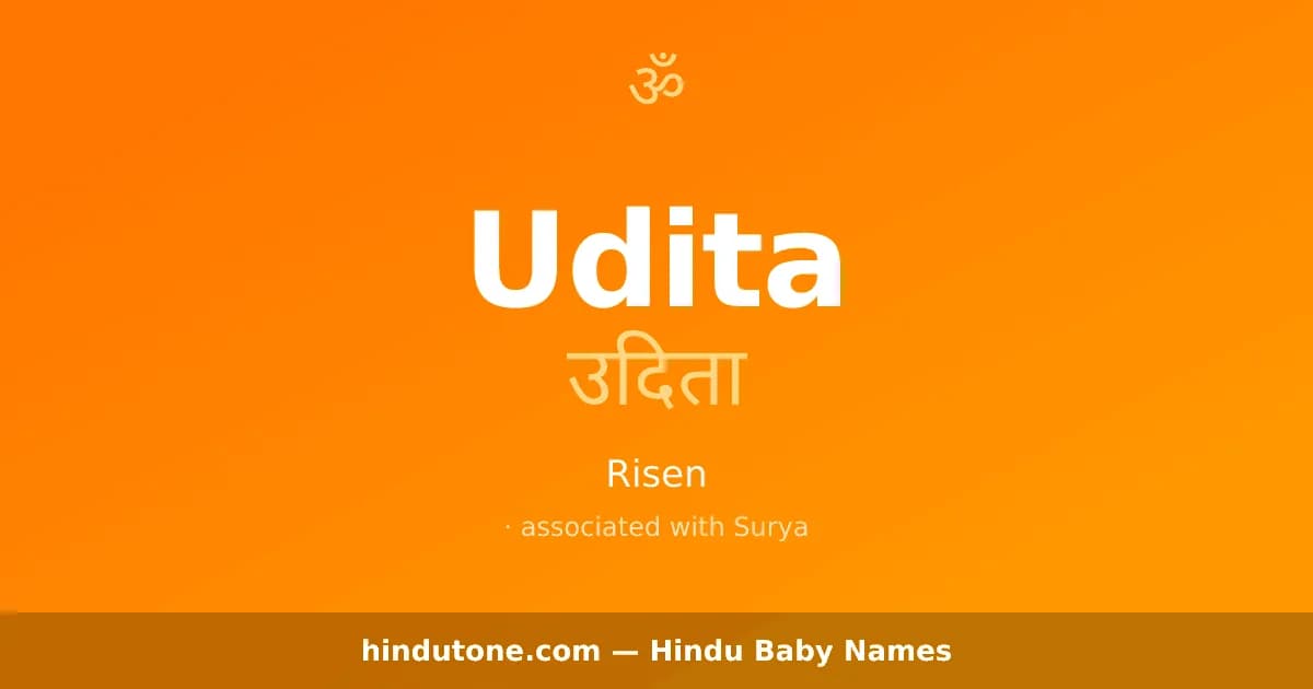 Udita — Hindu Girl Names with U