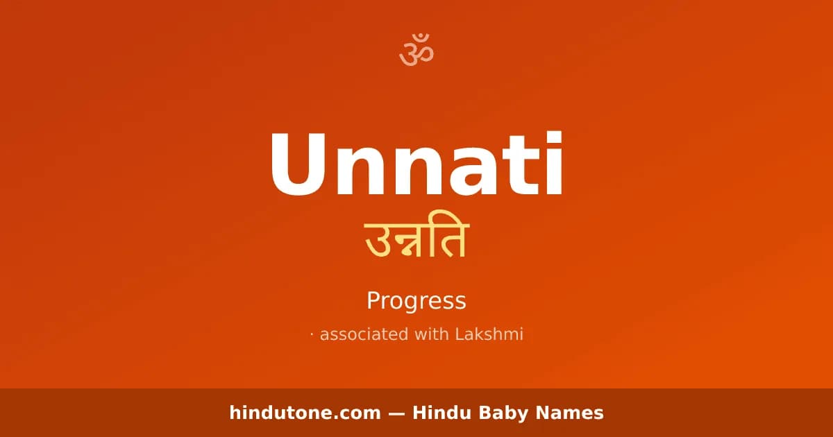 Unnati — Hindu Girl Names with U