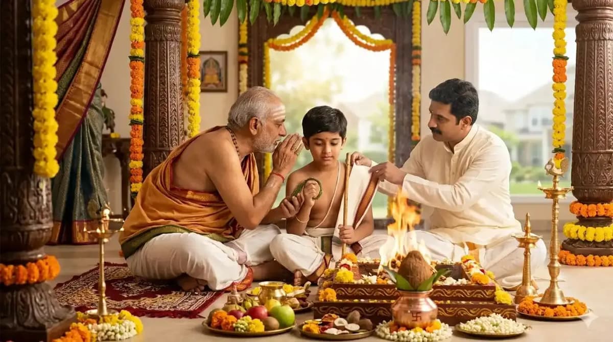Upanayanam — Sacred Thread & Brahmopadesam (NRI Guide)