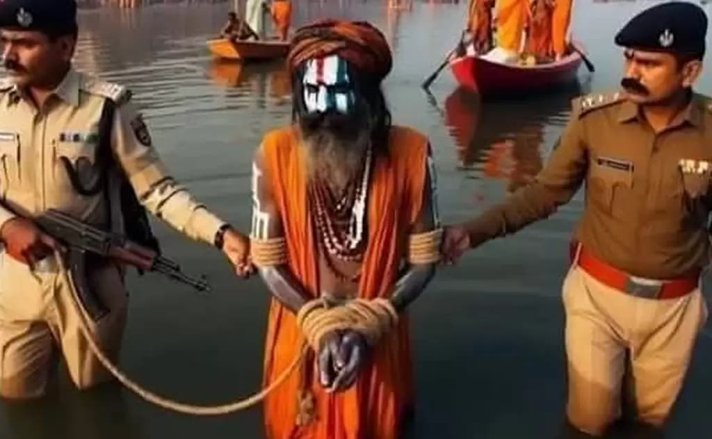 Title: Militant Disguised as Sadhu Arrested at Kumbh Mela, Foiled by Alert Sadhus