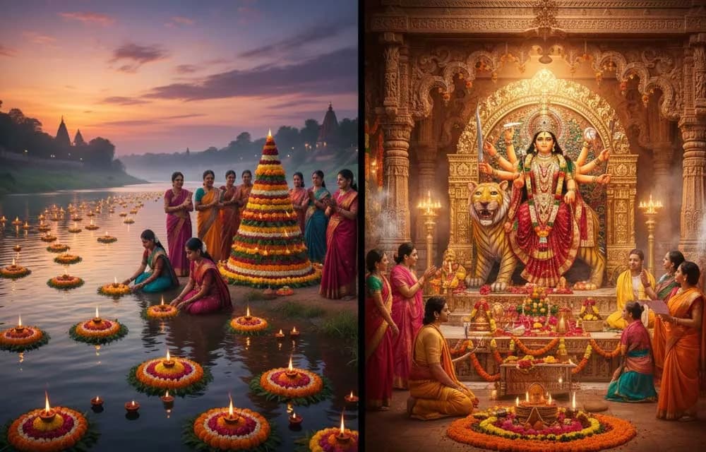 Bathukamma and Navratri: Twin Festivals of Divine Femininity