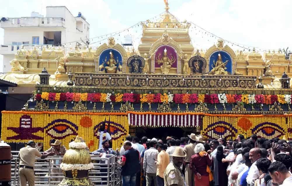 Devotees Brave Rains for Darshan at Hasanamba Temple