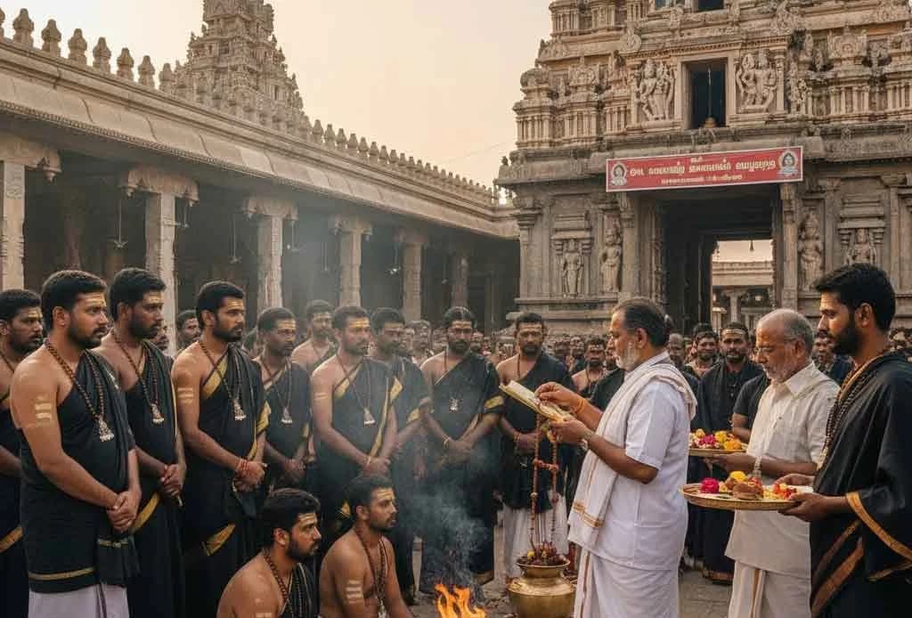 Ayyappa Swami Mala Dharana Rituals for Hindu Devotees in Tamil Nadu — Sabarimala Yatra