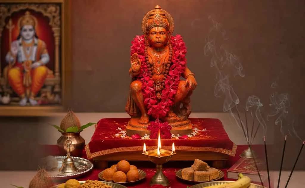 How to Perform Hanuman Pooja on Tuesday (Mangalvar Vrat) – Complete Step-by-Step Guide for Strength, Protection & Success in 2025 — Pooja, Slokas and Mantras