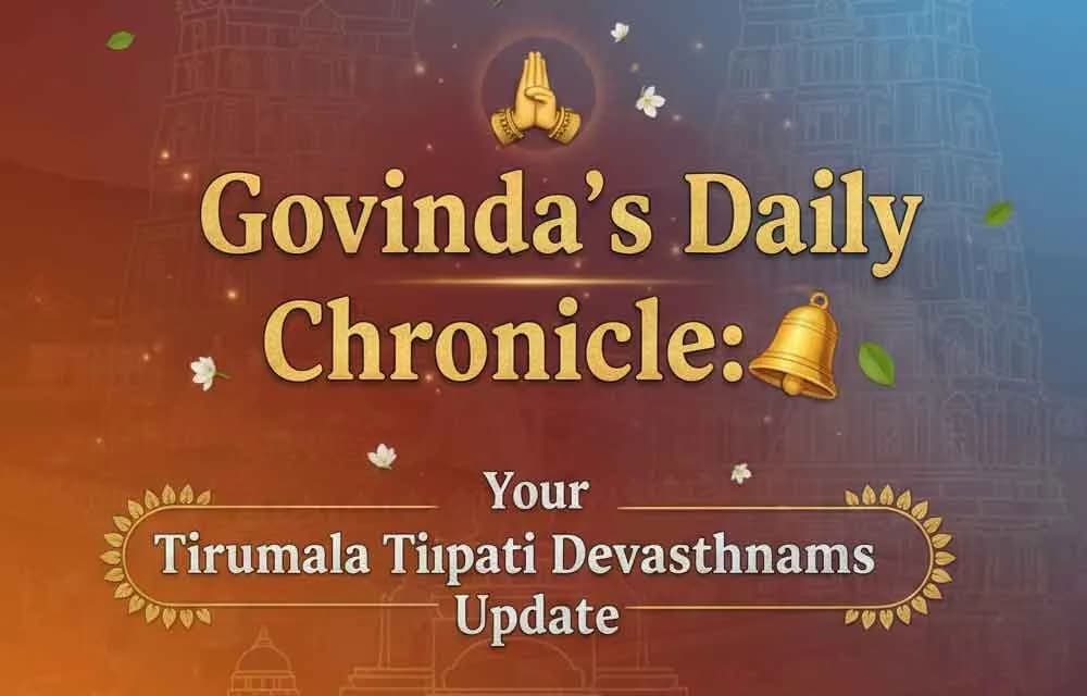 Tirumala Tirupati Devasthanams Daily Update -Wednesday, November 12, 2025 — Devasthanams Update