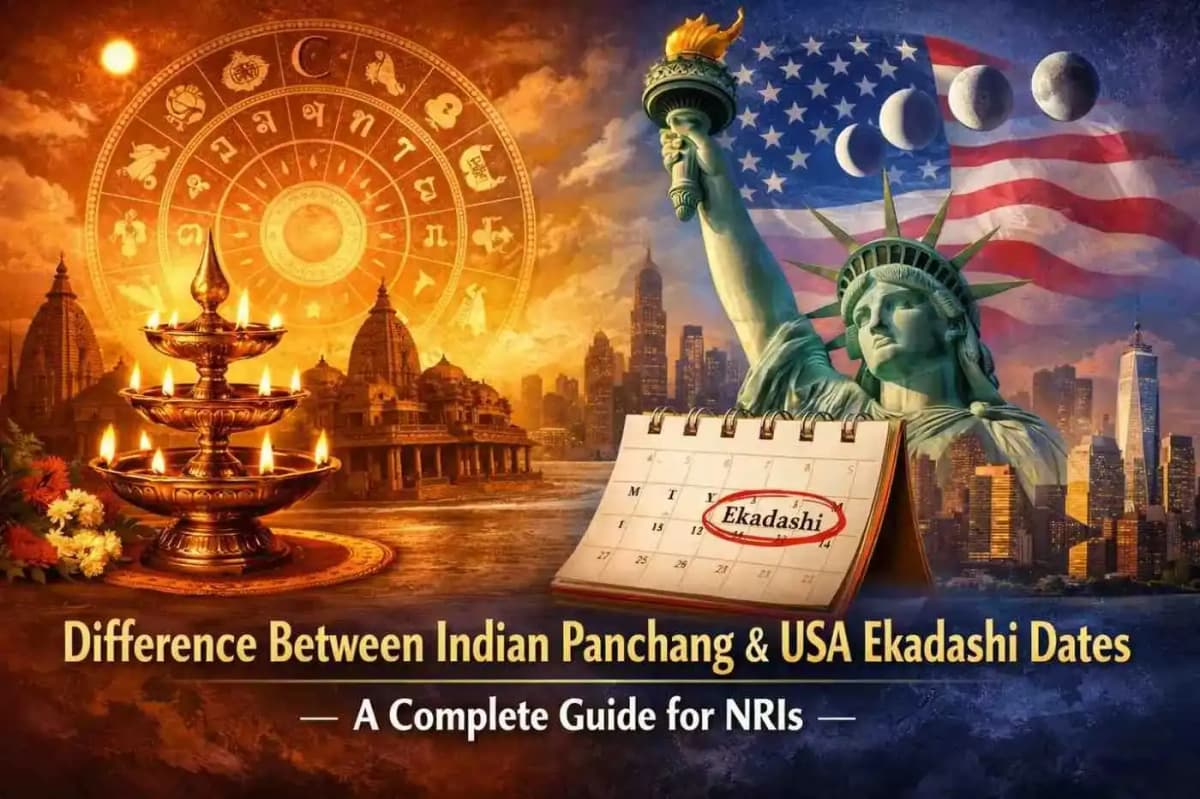 Difference Between Indian Panchang & USA Ekadashi Dates – A Complete Guide for NRIs