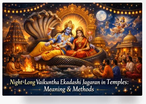 Night-Long Vaikuntha Ekadashi Jagaran in Temples: Meaning & Methods — Festivals