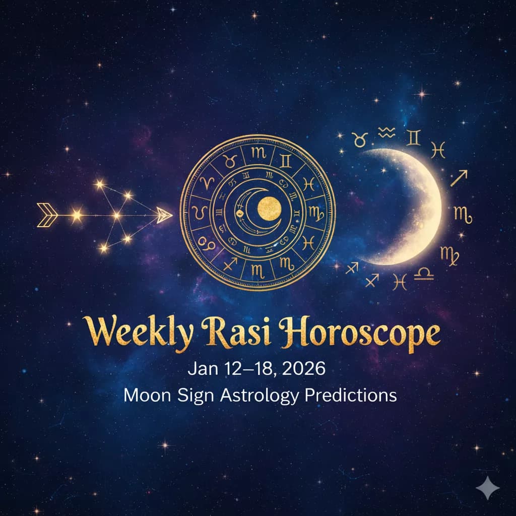 Weekly Moon Sign Horoscope January 12–18, 2026: Rasi-wise Astrology Forecast