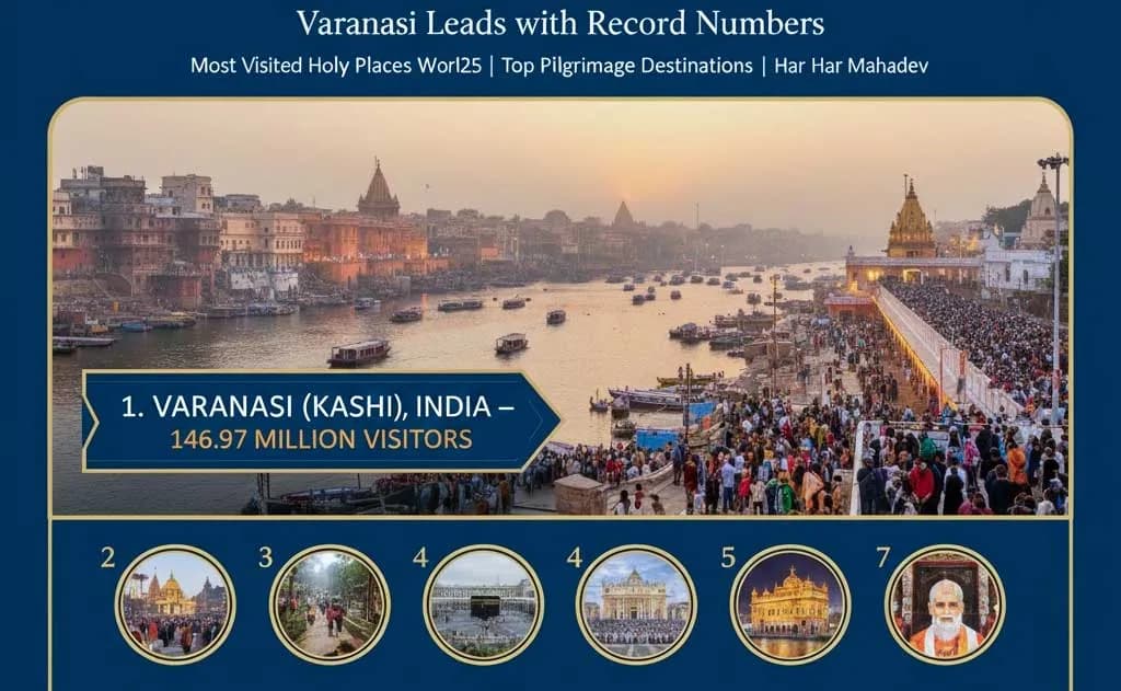 Top 10 Most Visited Spiritual and Pilgrimage Sites in the World 2025: Varanasi Leads with Record Numbers