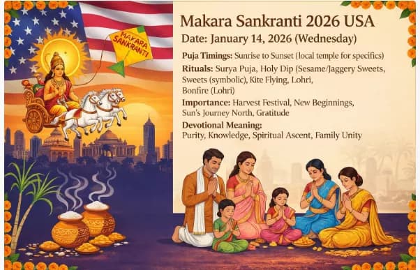 Makara Sankranti 2026 in USA: Date, Timings & Rituals — Festivals