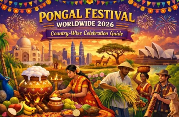 Pongal Festival Worldwide 2026: Country-Wise Celebration Guide — Festivals