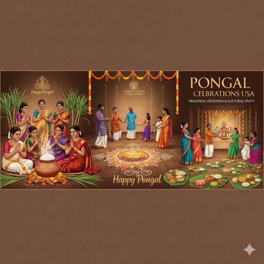 Hindu Pongal Celebrations in the USA – Tradition, Devotion & Cultural Unity — Festivals