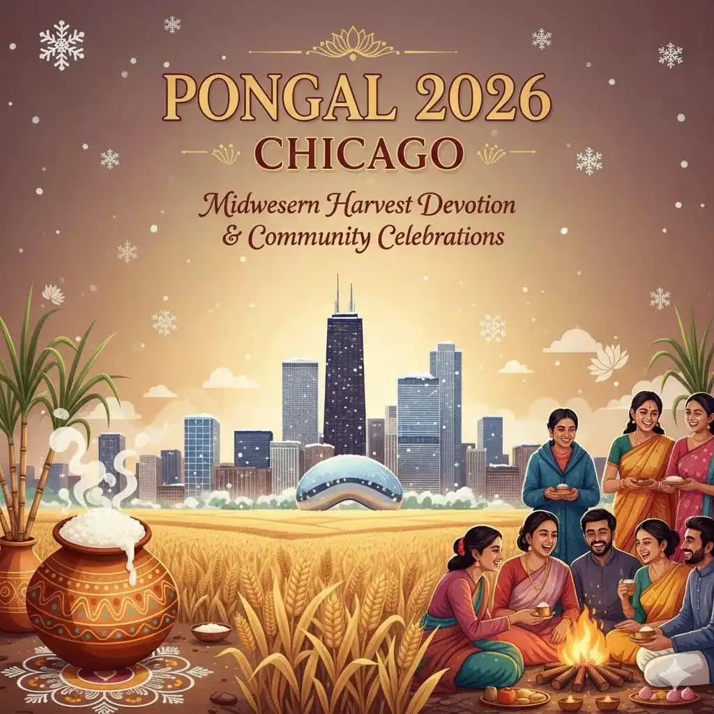 Pongal 2026 in Chicago: Midwestern Harvest Devotion & Community Celebrations